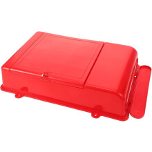Buzón de exterior de plástico para montaje en pared, color rojo, diseño elegante y sencillo, almacenamiento adecuado.