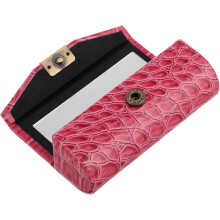 Tragbarer Lippenstift-Organizer mit Spiegel und PU-Lippenstift-Etui für unterwegs