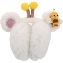 Plush Bee Earmuffs Cute Animal Ear Warmer Foldable for Girls Boys and Girls Women Outdoor Cold Weather Plush Ear Muffs