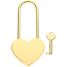 Small Heart Padlocks with Keys Zinc Alloy Golden Long Shackle Easy to Store Convenient to Carry