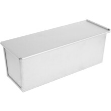Moule à pain avec couvercle coulissant, grande capacité, alliage d'aluminium, conduction thermique rapide et uniforme.