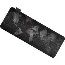 Αντιολισθητικό Mouse Pad για Gaming με LED RGB 300x800x4mm με λαμπερό σχεδιασμό παγκόσμιου χάρτη