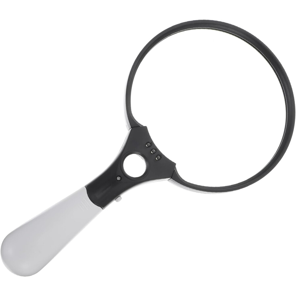 Hkhbjs Black Handheld Magnifier Led Lights Magnification For Elderly Reading Books Magnifying Tool
