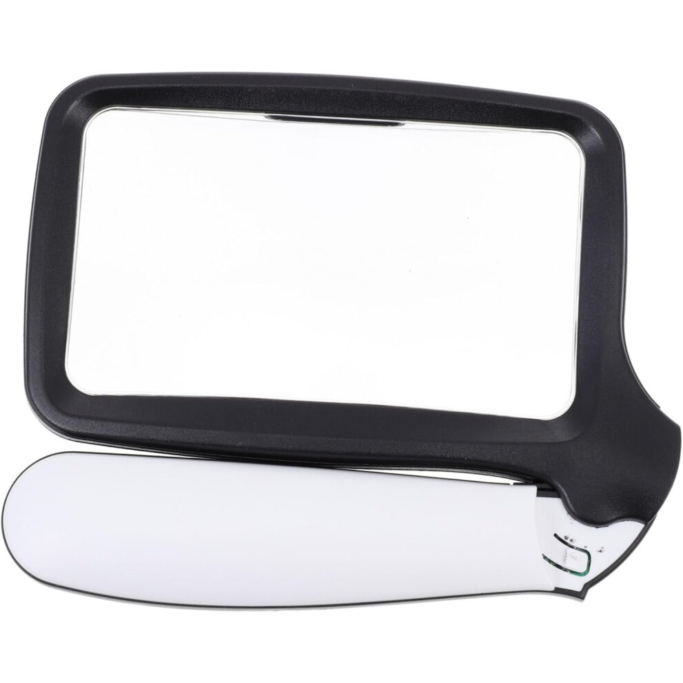 Hkhbjs White Handheld Magnifying Glass Led Lights Lightweight Folding Design For Seniors Reading Magnifier