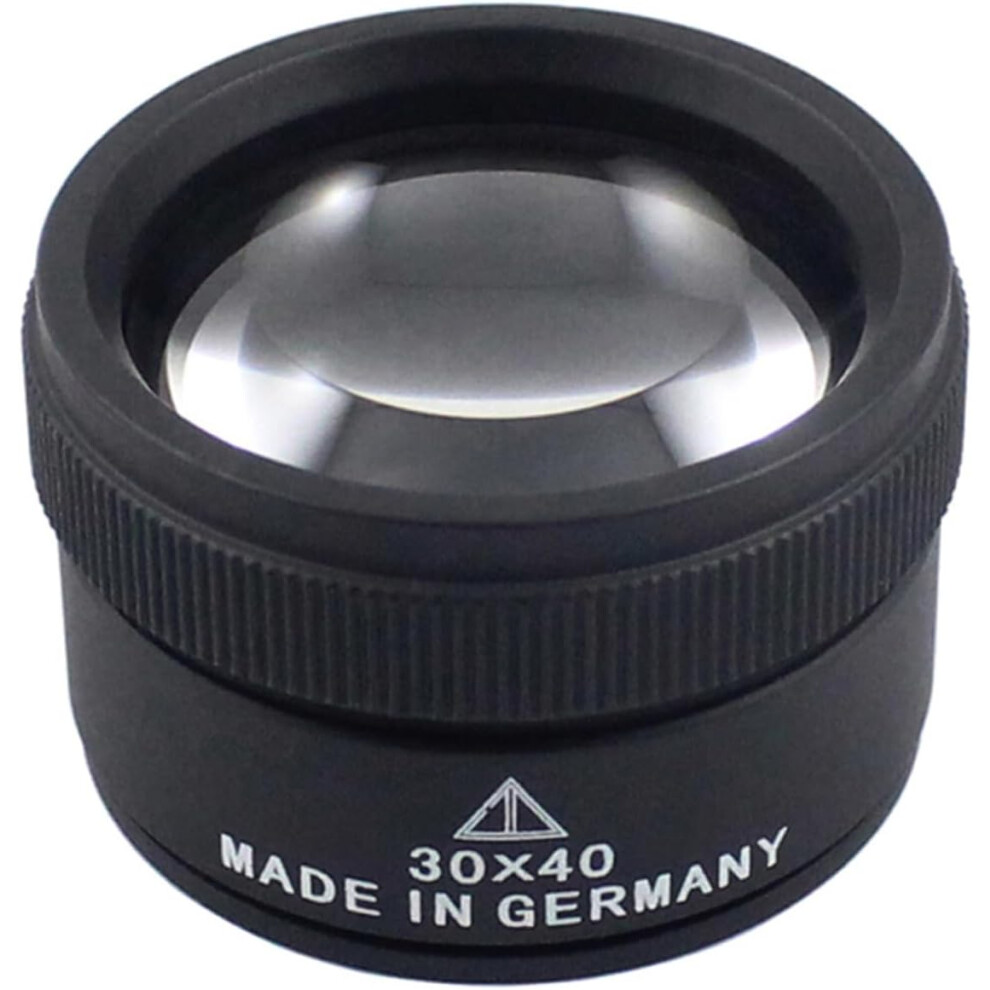 Hkhbjs Black 30X Shatterproof Magnifying Glass For Jewelry Identification Optical Glass