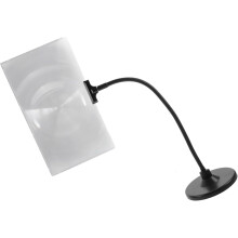 Freihändige 4-fache Leselupe mit extra großer Fresnel-Linse, flexiblem Schlauch, Tischlupe