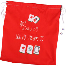 Bolsa de almacenamiento para fichas de mahjong con cordón ajustable, de tela gruesa, ideal para juegos competitivos y viajes.