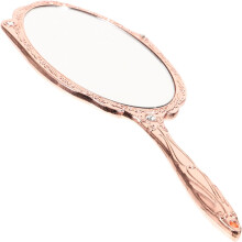 Vintage Handspiegel für Damen, tragbarer, kompakter Schminkspiegel mit Griff für den täglichen Gebrauch