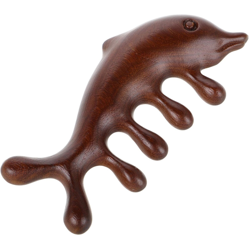 Hkhbjs Natural Sandalwood Massage Comb For Scalp And Neck Comfortable Wide Tooth Design