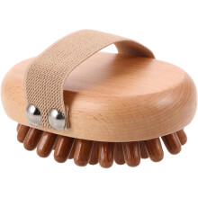 Massagebürste aus Holz mit mehreren Akupressurpunkten für Kopfhautmassage und zur Linderung von Rücken- und Beinschmerzen