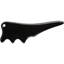 Kopfhautmassagegerät mit Vogelkopf-Schabbrett aus Naturhorn (Gua Sha-Werkzeug) für Gesichts-, Nacken- und Rückenmassage
