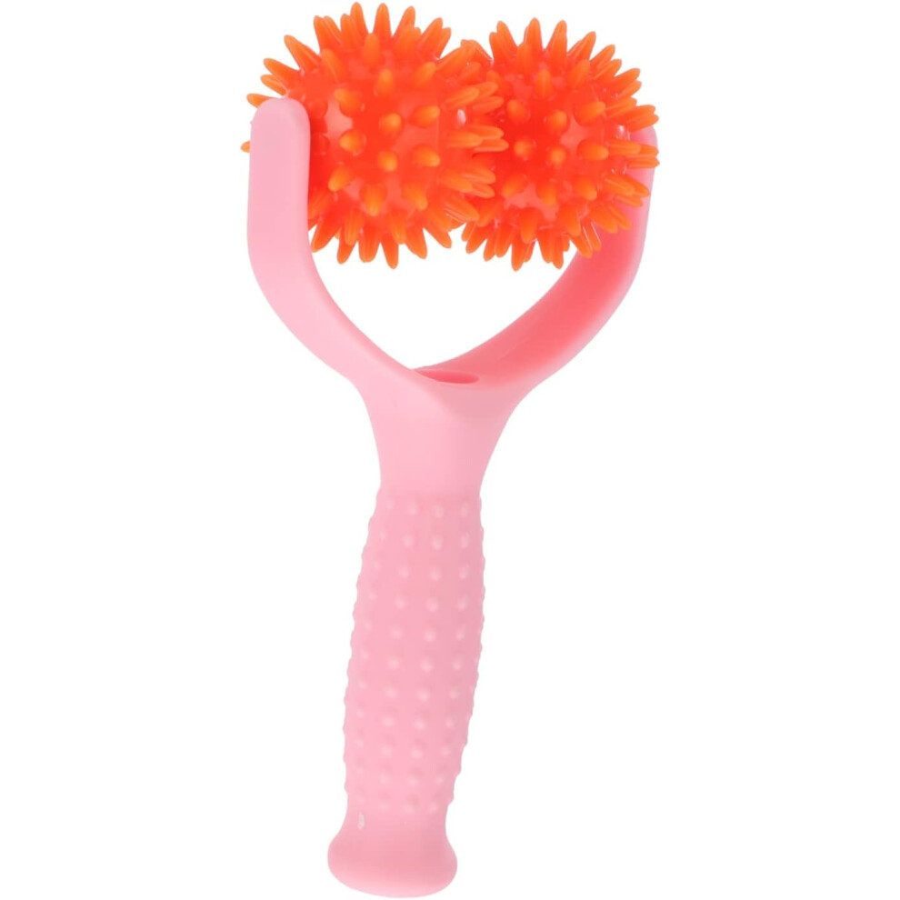 Hkhbjs Pink Manual Shoulder Muscle Massager Handheld Massage Roller Handle Portable Massage Tool