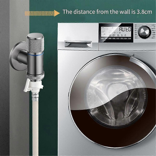 Washing Machine Automatic Water Stop Valve Solid Brass Single Cold Wall Mounted Cold Water Outlet Basin 2