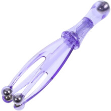 Handmassagegerät mit Fingerroller zur Gelenkentlastung, tragbar, lila, für Muskelregeneration und Entspannung