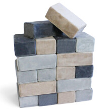 Plush Blocks - The Original Premium Plush Building Block for Kids - Certified Safe Foam Blocks in Luxuriously Soft Fabric Covers - Set of 24 (Castle R