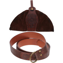 Wikinger-Gürteltasche, mittelalterlicher Rittergürtel und -tasche, Vintage-Leder