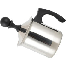 Manueller Milchaufschäumer aus Edelstahl, 400 ml, hitzebeständig, stoßfest, handlich