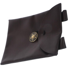 Mittelalterliche Gürteltasche aus PU-Leder, großes Fassungsvermögen, leichtes Münzfach im Vintage-Stil, braune Reise-Kulturtasche