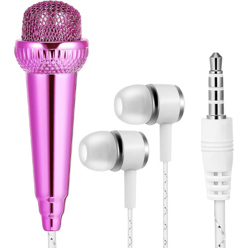 Mini microphone portable pour téléphone et ordinateur avec enregistrement et utilisation simple