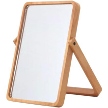 HD-Schminkspiegel mit Fülllicht, faltbar, Holzdesign
