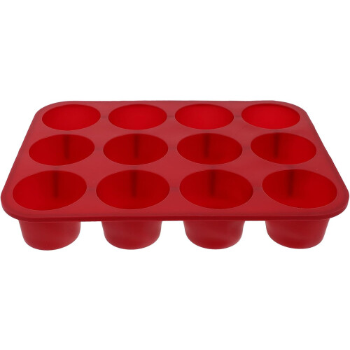 Silikonmuffinsform med 12 koppar, non-stick, flexibel silikonbakform