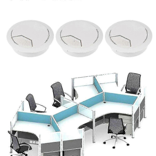 12pcs Office Pc Computer Desk Grommet Cable Hole Cover 50mm Diameter (grey White) 1