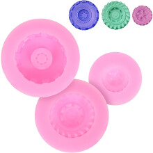 Lot de 3 moules à gâteaux en silicone souple en forme de pneu, longue durée de vie
