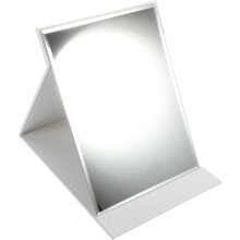 Großer, faltbarer Schminkspiegel für Mädchen, weißer Tischspiegel mit Glas für Zuhause und Studentenwohnheim