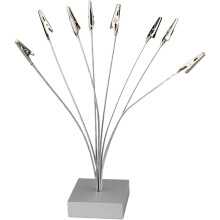 Mehrköpfiger Notizhalter aus Metall mit silbernen Fotoclips, 8-köpfiger Schreibtisch-Notizorganizer