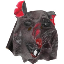 Hiiripäänaamio puolikasvoinen eläinrottan naamio halloween-asujen rekvisiittaan, karnevaalijuhla, eläinpäähine, pelottava