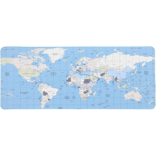 Μεγάλο Mousepad Γραφείου 300x700mm με Ραμμένες Άκρες Αντιολισθητική Βάση Μπλε