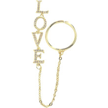 Nail Art Charms with Chain and Zircon for Elegant Manicures Nail Decoration Jewelry for Women and Girls