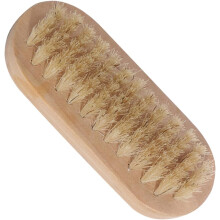 Double-sided Fingernail Cleaning Brush with Boar Bristles Oval Wooden Nail Scrub Tool