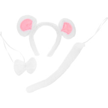 Serre-tête souris avec oreilles de souris mignonnes pour adultes, idéal pour Halloween et Noël. Comprend une queue.