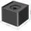 2 Pieces Portable Square Cube Shaped Interview Mic Microphone Flag Station Logo Superior Abs Material 2