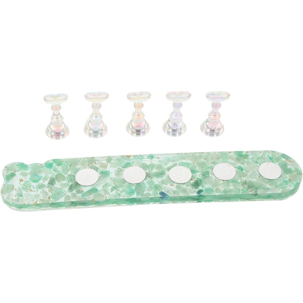 Hkhbjs Nail Art Practice Stand Sturdy And Durable Holder For False Fingernail Painting Engaging Diy Manicure Tool