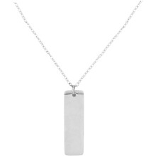 Lange Halskette mit Anhänger, Metallstab-Halskette für Herren, Edelstahlkette