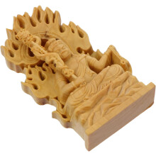 Buddha-Statue aus Buchsbaumholz, Feng-Shui-Ornament, Skulptur aus synthetischem Material, Handaccessoire