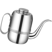 Pot à huile/vinaigre de 532 ml (18 oz) à bec long et étroit, en acier inoxydable de qualité alimentaire.