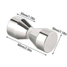 2 Pcs Shower Door Handle Silver Aluminum Alloy Shower Door Knobfor Shower Doors, Glass Yl