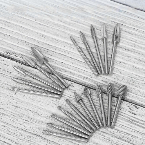 Jeu de forets à graver et à sculpter le bois pour outil rotatif Dremel 2
