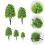 Sand Table Tree Ornament Plastic Building Model with 20Pcs Miniature Trees 3
