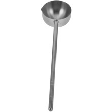 Soeplepel van roestvrij staal, 80 ml, lange steel, praktische waterlepel, niet gemakkelijk te vervormen, zilverkleurig.
