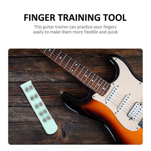 Plastic Guitar Trainer Finger Exerciser for Training Use 4Pcs Green 2