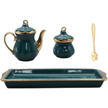 Ensemble de pots à condiments en céramique avec couvercles et cuillères, récipients ronds pour la cuisine