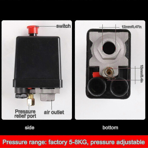 Pressostat de commande pour compresseur d'air avec régulateur de pression 90-120 psi - scntcv 2