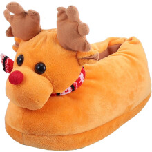 Plüschpantoffeln für Paare, weiche Stoffpantoffeln mit rutschfester Sohle für den Innenbereich, ideal für die Winterzeit und festliche Anlässe.