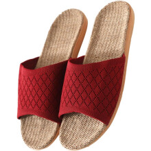 Atmungsaktive Leinenpantoffeln, leichte, rutschfeste Sommerschuhe für Damen und Herren, ideal für Frühling und Zuhause
