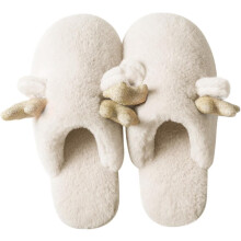 Damen-Baumwollpantoffeln für den Haushalt, rutschfestes Design, schlichte Weihnachtsdekoration, warm und gemütlich zum Wohlfühlen.