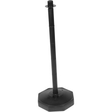 Palo di delimitazione per esterni, dissuasore di sicurezza per folle con superficie liscia in materiale PE nero.